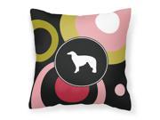 Borzoi Decorative Canvas Fabric Pillow