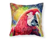 Bird Parrot Decorative Canvas Fabric Pillow
