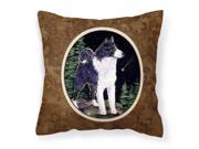 Starry Night Karelian Bear Dog Decorative Canvas Fabric Pillow