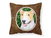 Bull Terrier Decorative Canvas Fabric Pillow