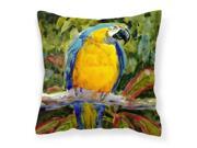 Bird Parrot Decorative Canvas Fabric Pillow