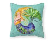 Mermaid Decorative Canvas Fabric Pillow