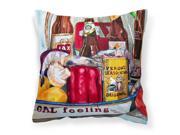 Veron s and New Orleans Beers Decorative Canvas Fabric Pillow