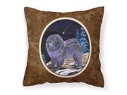 Starry Night Chow Chow Decorative Canvas Fabric Pillow