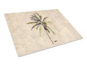 Palm Tree Glass Cutting Board Large