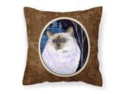 Starry Night Cat Birman Decorative Canvas Fabric Pillow