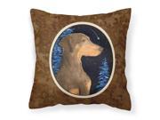 Starry Night Doberman Decorative Canvas Fabric Pillow