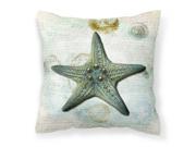 Starfish Canvas Fabric Decorative Pillow