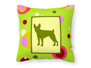 Fox Terrier Decorative Canvas Fabric Pillow
