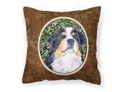 Bernese Mountain Dog Decorative Canvas Fabric Pillow