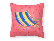Beach Chair Decorative Canvas Fabric Pillow