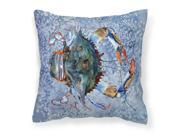 Crab Decorative Canvas Fabric Pillow