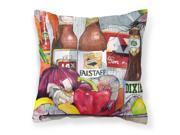 New Orleans Beers and Spices Decorative Canvas Fabric Pillow 1017