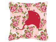 Stingray Shabby Chic Pink Roses Fabric Decorative Pillow BB1095 RS PK PW1414