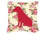 Boykin Spaniel Shabby Chic Yellow Roses Fabric Decorative Pillow BB1070 RS YW PW1414