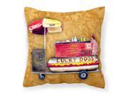 Hot Dog Fabric Decorative Pillow 8781PW1414