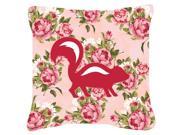 Skunk Shabby Chic Pink Roses Fabric Decorative Pillow BB1125 RS PK PW1414