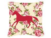 Horse Shabby Chic Yellow Roses Fabric Decorative Pillow BB1003 RS YW PW1414