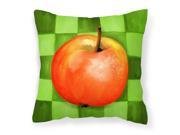 Apple on Green Checkerboard Fabric Decorative Pillow WHW0119PW1414