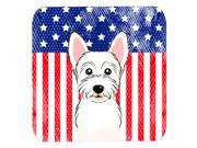 Set of 4 American Flag and Westie Foam Coasters BB2156FC