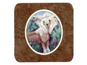 Set of 4 Chinese Crested Foam Coasters 7052FC