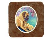 Set of 4 Great Dane and puppy Foam Coasters 7233FC