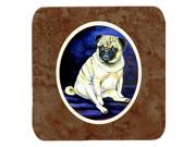 Set of 4 Fawn Pug Penny for your thoughts Foam Coasters 7026FC
