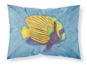 Tropical Fish on Blue Moisture wicking Fabric standard pillowcase