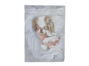 Japanese Chin in an Angels Arms Flag Garden Size MH1037GF