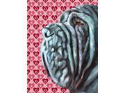 Neapolitan Mastiff Hearts Love and Valentine s Day Flag Canvas House Size LH9561CHF