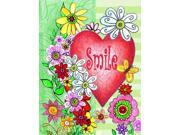 Smile Valentine s Day Flag Canvas House Size PJC1041CHF