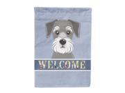 Schnauzer Welcome Flag Canvas House Size BB1392CHF