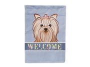 Yorkie Yorkishire Terrier Welcome Flag Garden Size BB1390GF