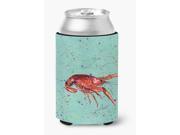 Crawfish on Teal Can or Bottle Beverage Insulator Hugger