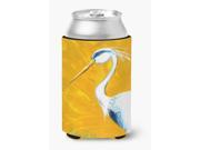Bird Blue Heron Col Mustard Can or Bottle Beverage Insulator Hugger