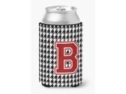 Monogram Houndstooth Can or Bottle Beverage Insulator Hugger Initial B