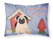 Dog House Collection Pug Fawn Fabric Standard Pillowcase BB2762PILLOWCASE