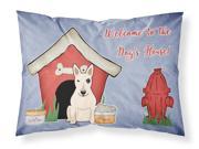Dog House Collection Bull Terrier White Fabric Standard Pillowcase BB2892PILLOWCASE