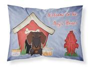 Dog House Collection Wire Haired Dachshund Chocolate Fabric Standard Pillowcase BB2883PILLOWCASE