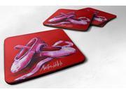 Set of 4 Ballet Pair of Ballet Shoes Foam Coasters