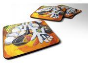Set of 4 Southeastern Golf Clubs with glove and balls Foam Coasters