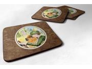 Lady driving with her Chow Chow Foam Coasters Set of 4