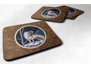 Starry Night Chinese Crested Foam Coasters Set of 4