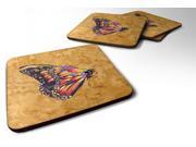 Set of 4 Butterfly on Gold Foam Coasters