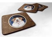 Starry Night English Bulldog Foam Coasters Set of 4