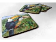 Set of 4 Bird Toucan Foam Coasters