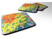 Set of 4 Flower Mums Foam Coasters