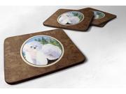 Set of 4 Bichon Frise Foam Coasters