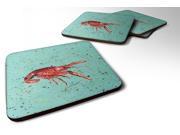 Set of 4 Crawfish Foam Coasters