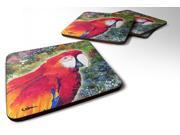 Set of 4 Parrot Foam Coasters